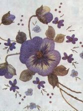 Цветочная гладь - Схема для вышивания гладью