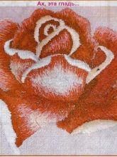 Огромная роза - Схема для вышивания гладью