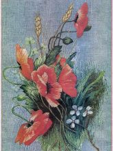 Букет - Схема для вышивания гладью