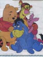 Винни Пух и компания - Схема для вышивания гладью