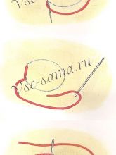 Плоская гладь - закругленный фрагмент