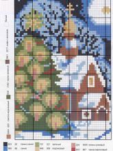 Ночь перед рождеством - Схема для вышивания крючком