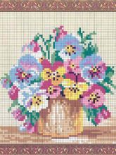 Букет в рамочке - Схема для вышивания крестиком