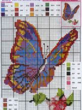 Бабочка прелестница - Схема для вышивания крестиком