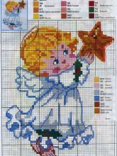 Девочка-ангел - Схема для вышивания крестиком