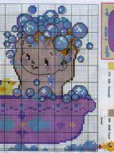 Купание - Схема для вышивания крестиком