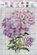 Садовые цветы - Схема для вышивания крестиком