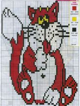 Котишка-плутишка - Схема для вышивания крестиком