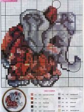 Мамонтенок - Схема для вышивания крестиком