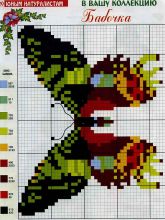 Бабочка - Схема для вышивания крестиком