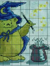 Мишка-фокусник - Схема для вышивания крестиком