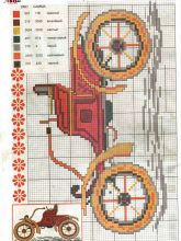 Ретромобиль - Схема для вышивания крестиком