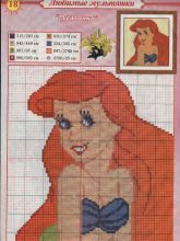 Русалочка - Схема для вышивания крестиком