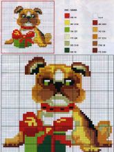Я тоже подарок - Схема для вышивания крестиком