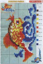 Золотая рыбка - Схема для вышивания крестиком