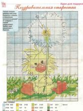 Поздравительная открытка - Схема для вышивания крестиком