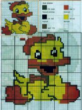 Утенок - Схема для вышивания крестиком