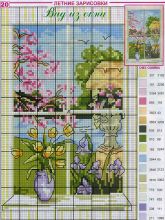 Вид из окна - Схема для вышивания крестиком