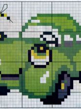 Машинка - Схема для вышивания крестиком