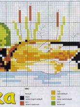 Утка - Схема для вышивания крестиком