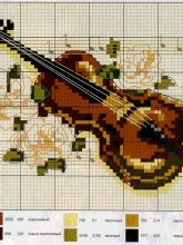 Скрипка - Схема для вышивания крестиком