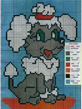 Пудель - Схема для вышивания крестиком