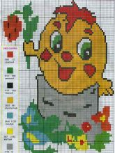 Колобок - Схема для вышивания крестиком