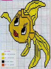 Золотая рыбка - Схема для вышивания крестиком