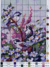 Весенний хоровод - Схема для вышивания крестиком
