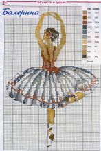 Балерина - Схема для вышивания крестиком