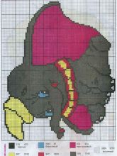 Дамбо - Схема для вышивания крестиком