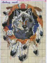 Индейские поверья - Ловец снов - Схема для вышивания крестиком