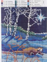 Рождественская звезда - Схема для вышивания крестиком