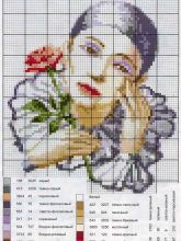 Пьеро - Схема для вышивания крестиком