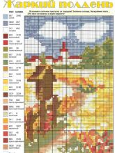 Жаркий полдень - Схема для вышивания крестиком