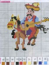 Мексиканец - Схема для вышивания крестиком