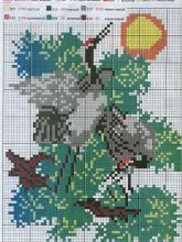 Журавли - Схема для вышивания крестиком