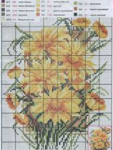 Солнечный букет - Схема для вышивания крестиком