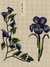 Несколько схем вышивки крестиком цветов