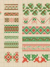 Несколько схем вышивки старинных узоров