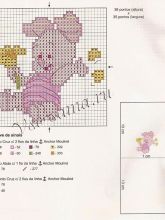 Пятачок, схема вышивки