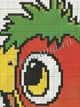 Вышивка - попугай