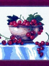 Вышивка Натюрморт с смородиной