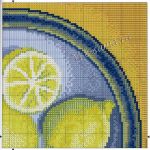 Лимоны - Схема для вышивания крестиком