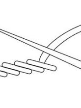 Шов стебельчатый, схема