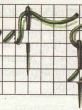 Схема вышивания горизонтальными рядами сверху вниз 1