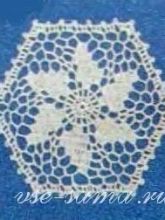 Мотив крючком - шестиугольник