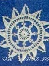 Мотив крючком - солнышко