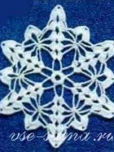 Узор крючком - многоконечная звезда, фото