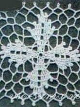 Мотив крючком - крестик, фото